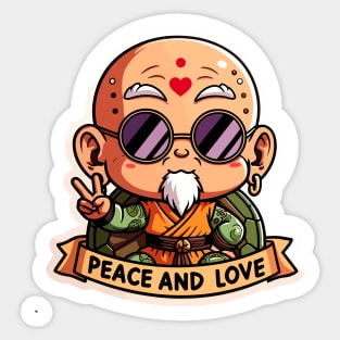 Zen Warrior Vibes: Chibi Shaolin Warrior Sticker